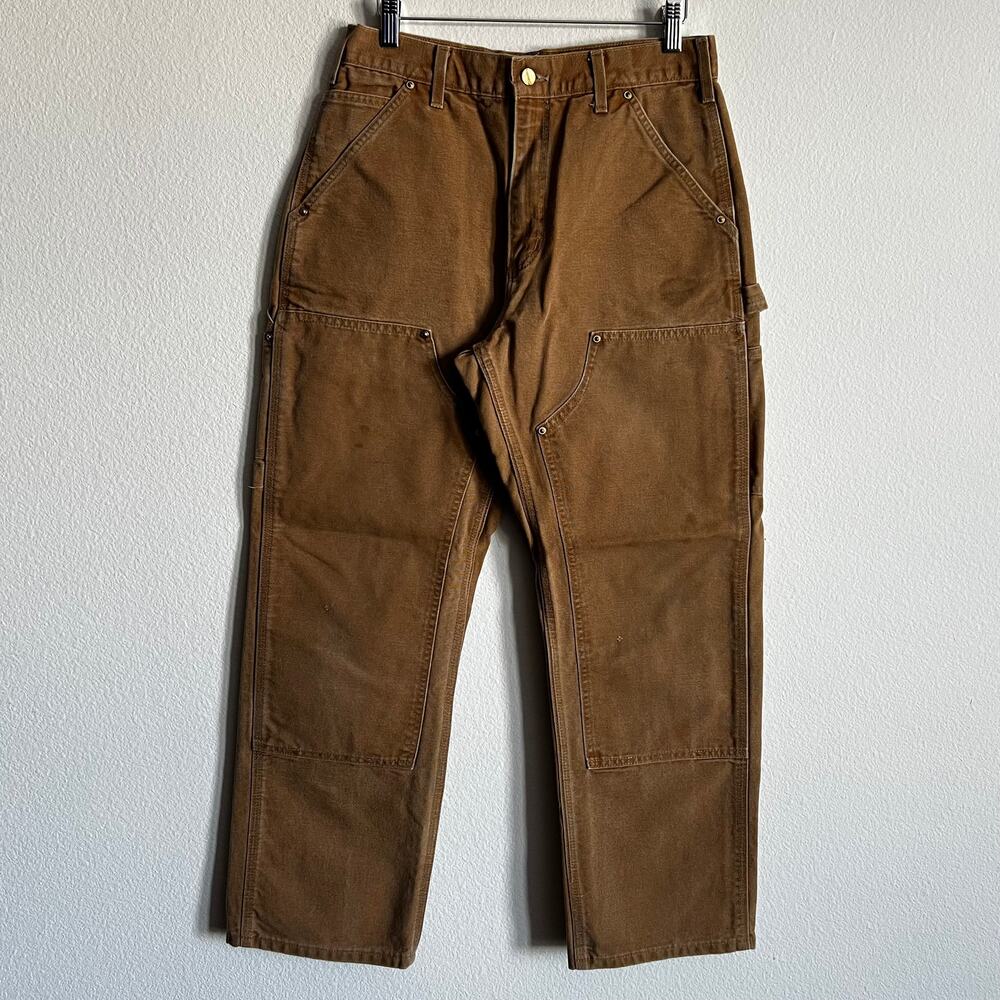 Carhartt B01 BRN brown double knee work wear carpenter pants